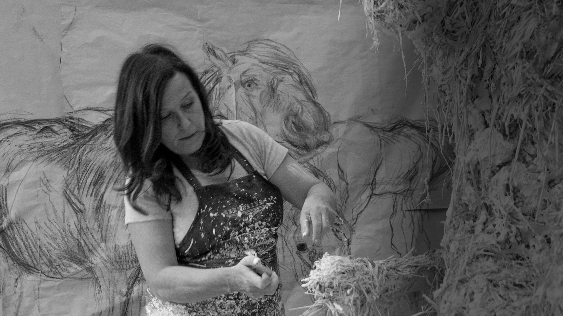 Nicola Hicks at work in studio